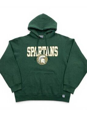 Michigan State Spartans Russell Athletic Vintage USA Hoodie Sweatshirt Men's M